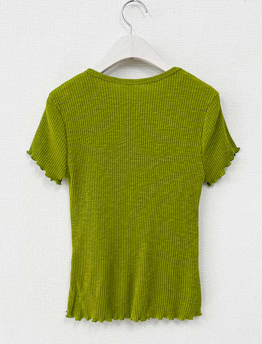 メロウエッジリブTシャツ