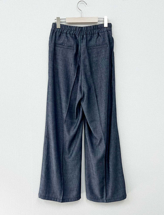 センタープレスハイウエストワイドパンツ