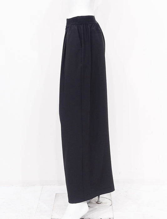 ＜SPECCHIO＞フェイクジップタックギャザー ワイドストレートパンツ