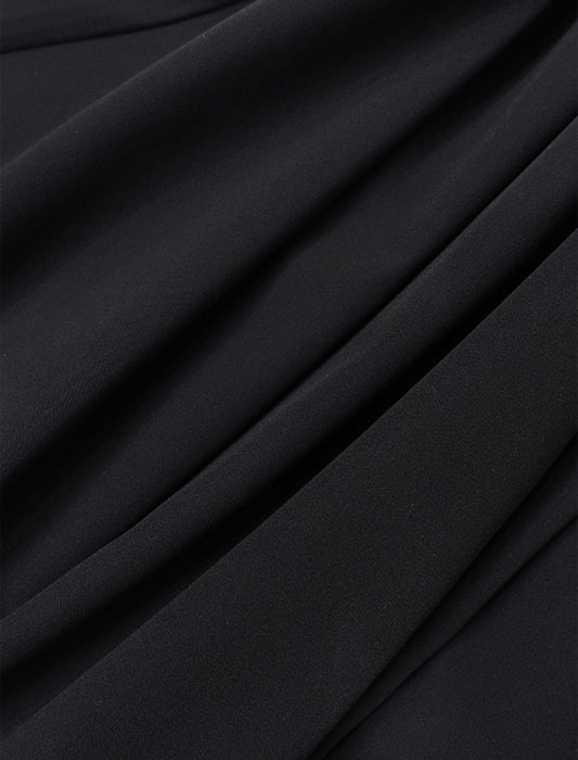 ＜SPECCHIO＞フェイクジップタックギャザー ワイドストレートパンツ