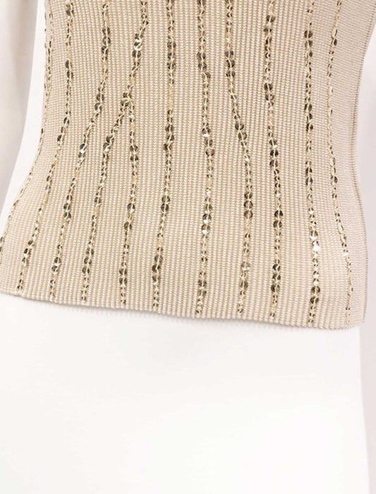 ＜SPECCHIO＞ビジュー刺繍シャトル フレンチトップス
