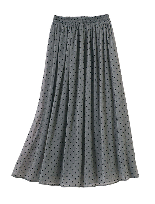 【受注】フロッキードット柄シアースカート