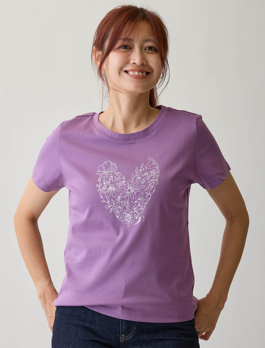 ハートプリントTシャツ