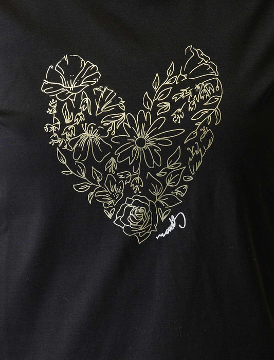 ハートプリントTシャツ