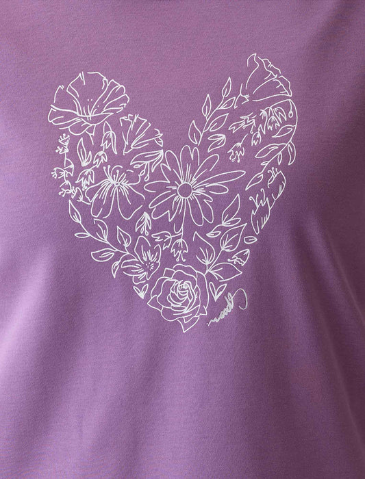 ハートプリントTシャツ