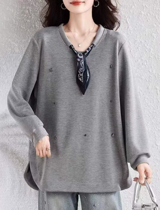【受注】スカーフ衿モチーフ付チュニック
