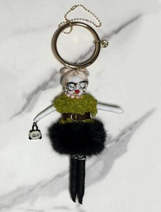 ポンポンスカートメガネちゃんチャーム