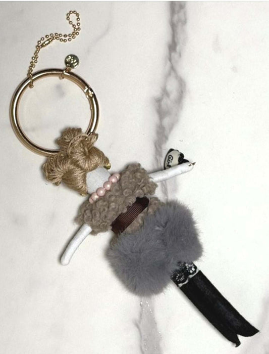 ポンポンスカートメガネちゃんチャーム