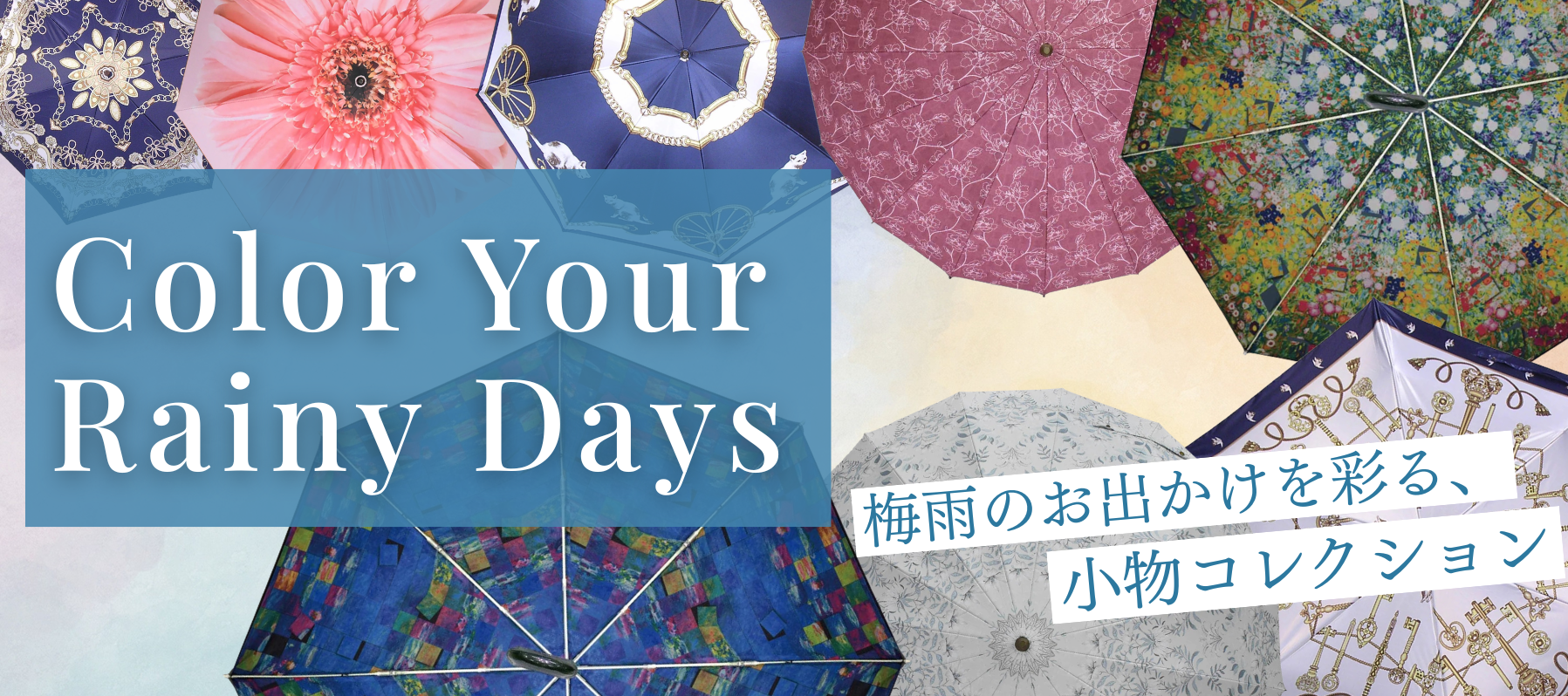 Color Your Rainy Days 梅雨のお出かけを彩る、小物コレクション