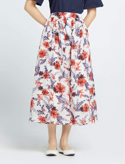 685176＿フラワープリントスカート