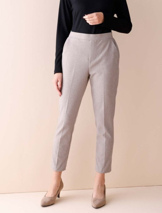 フラノ調ニットテーパレイトパンツ