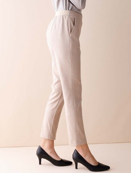 フラノ調ニットテーパレイトパンツ