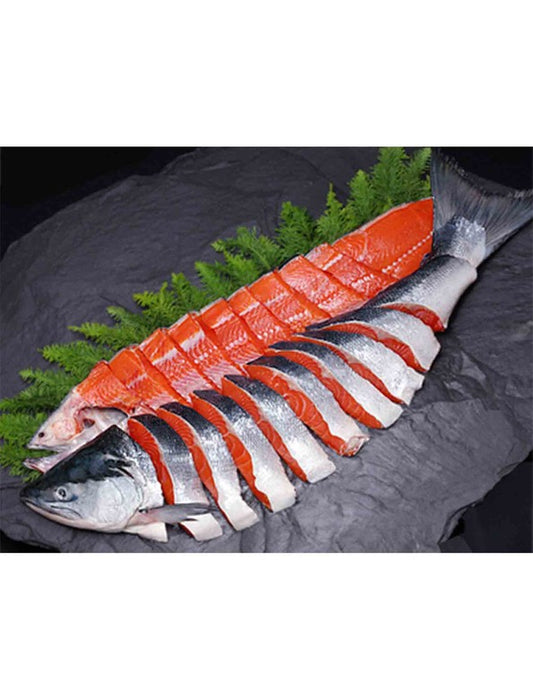 【お取り寄せ(送料込)】＜北海道産地直送センター＞稀少な天然紅鮭 半身(約1kg)