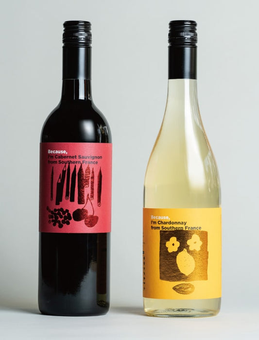 【メーカー直送(送料込)】＜Firadis＞『ビコーズ』南フランス白ワイン＆赤ワインセット（750ml×2本）